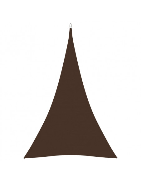 Parasole a Vela Oxford Triangolare 4x5x5 m Marrone