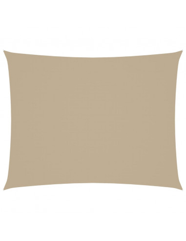 Parasole a Vela Oxford Rettangolare 4x5 m Beige