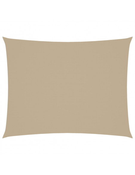Parasole a Vela Oxford Rettangolare 4x5 m Beige