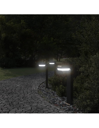 Lampade per Esterni 3 pz Nere 50 cm in Alluminio Pressofuso