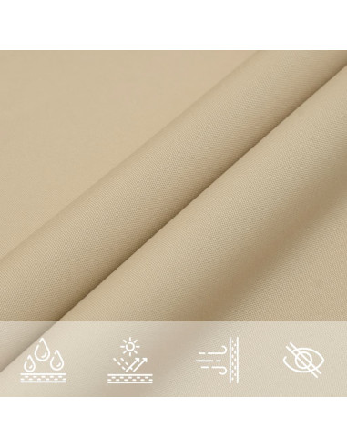 Parasole a Vela Oxford Triangolare 3x4x5 m Beige