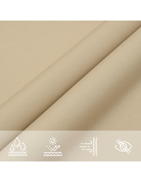 Parasole a Vela Oxford Triangolare 3x4x5 m Beige