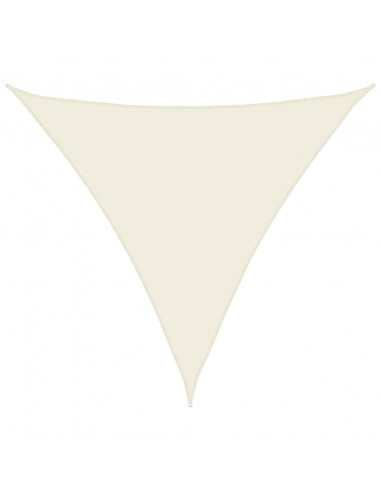 Parasole a Vela Oxford Triangolare 4x4x4 m Crema