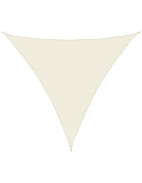 Parasole a Vela Oxford Triangolare 4x4x4 m Crema