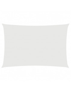 Parasole a Vela in Tessuto Oxford Rettangolare 2x4m Bianco 2
