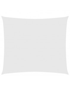 Parasole a Vela in Tessuto Oxford Rettangolare 2,5x3 m Bianco 2