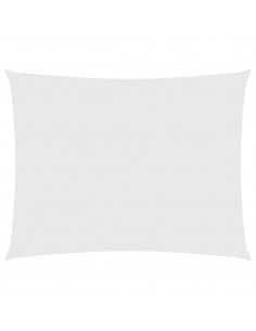 Parasole a Vela in Tessuto Oxford Rettangolare 3x6 m Bianco 2