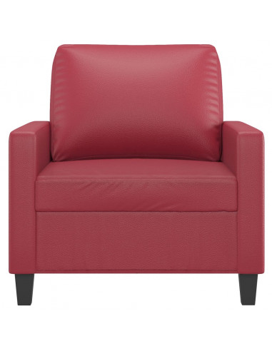 Poltrona Rosso Vino 60 cm in Similpelle