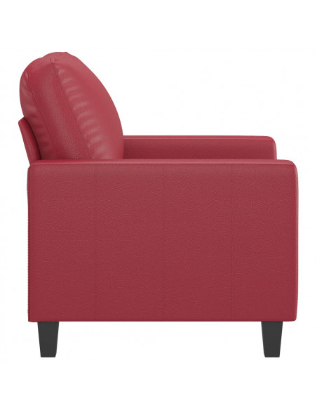Poltrona Rosso Vino 60 cm in Similpelle