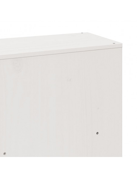 Letto Libreria senza Materasso Bianco 200x200 cm Legno di Pino