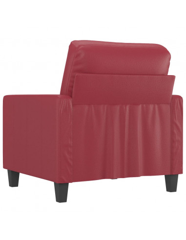 Poltrona Rosso Vino 60 cm in Similpelle