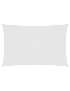 Parasole a Vela in Tessuto Oxford Rettangolare 5x8 m Bianco 2