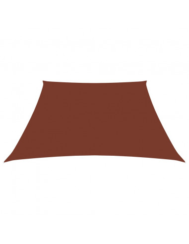 Parasole a Vela in Tela Oxford a Trapezio 2/4x3 m Terracotta