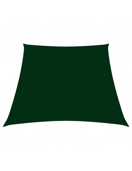 Parasole a Vela in Tela Oxford a Trapezio 2/4x3 m Verde Scuro