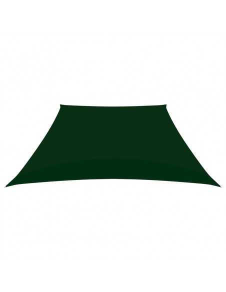 Parasole a Vela in Tela Oxford a Trapezio 2/4x3 m Verde Scuro