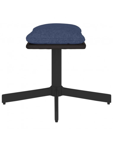 Poggiapiedi Blu 60x60x36 cm in Tessuto e Similpelle