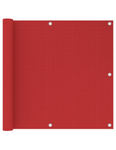 Schermo Frangivista per Balcone Rosso 90x500 cm in HDPE 2