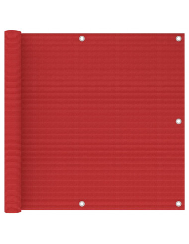 Schermo Frangivista per Balcone Rosso 90x500 cm in HDPE