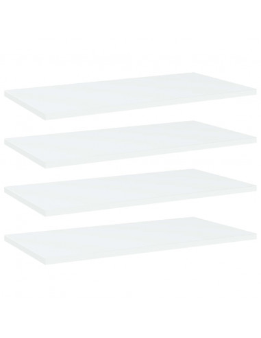 Ripiani per Libreria 4pz Bianchi 60x30x1,5 cm Legno Multistrato