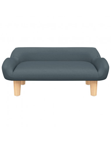 Divano per Bambini Grigio Scuro 70x40x24 cm in Tessuto