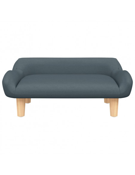 Divano per Bambini Grigio Scuro 70x40x24 cm in Tessuto