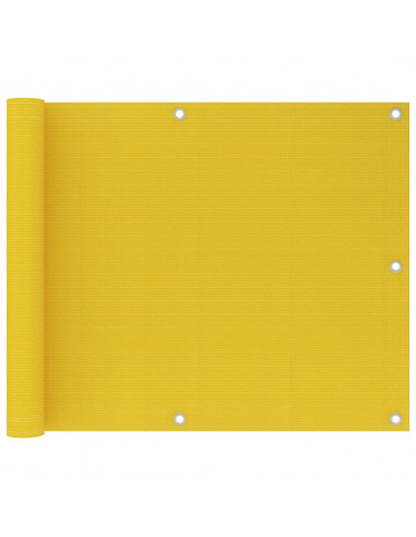 Paravento da Balcone Giallo 75x600 cm in HDPE