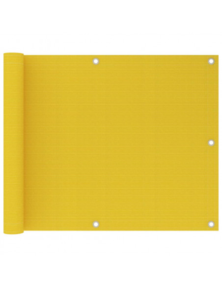 Paravento da Balcone Giallo 75x600 cm in HDPE