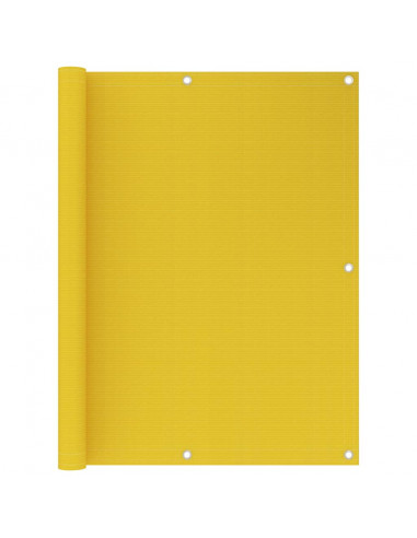 Schermo Frangivista per Balcone Giallo 120x600 cm in HDPE