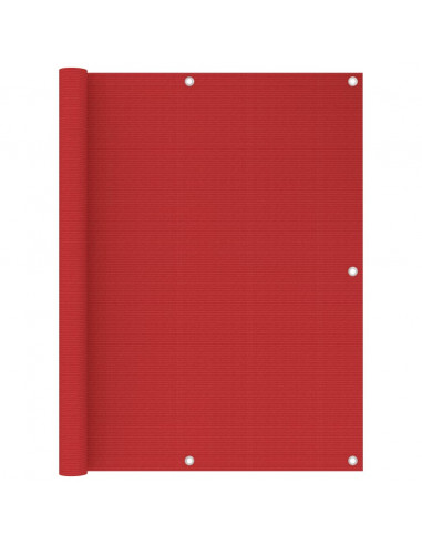 Paravento da Balcone Rosso 120x400 cm in HDPE