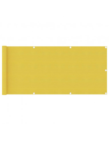 Schermo Frangivista per Balcone Giallo 75x500 cm in HDPE