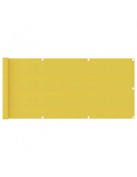 Schermo Frangivista per Balcone Giallo 75x500 cm in HDPE