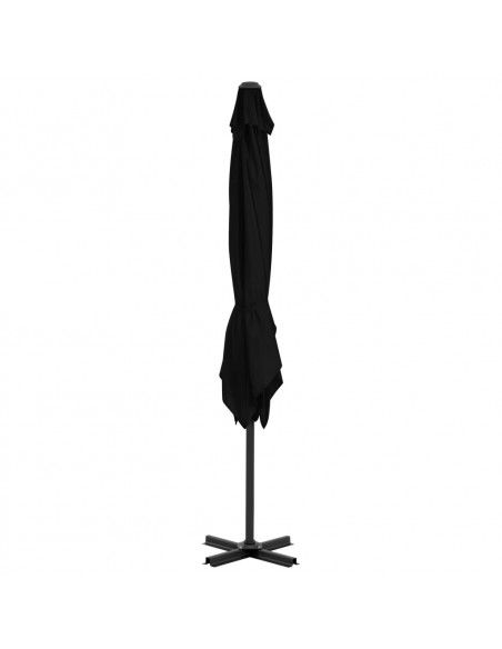 Ombrellone a Sbalzo con Palo Alluminio Nero 250x250 cm