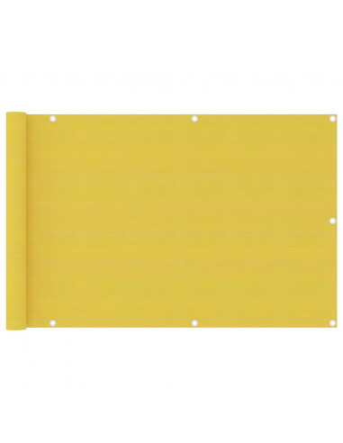 Paravento da Balcone Giallo 90x400 cm in HDPE