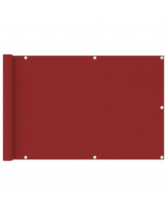 Paravento da Balcone Rosso 90x400 cm in HDPE 2