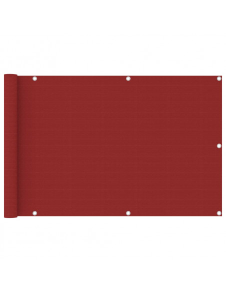 Paravento da Balcone Rosso 90x400 cm in HDPE