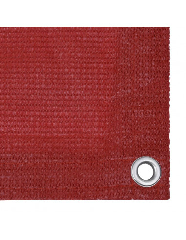 Paravento da Balcone Rosso 90x400 cm in HDPE