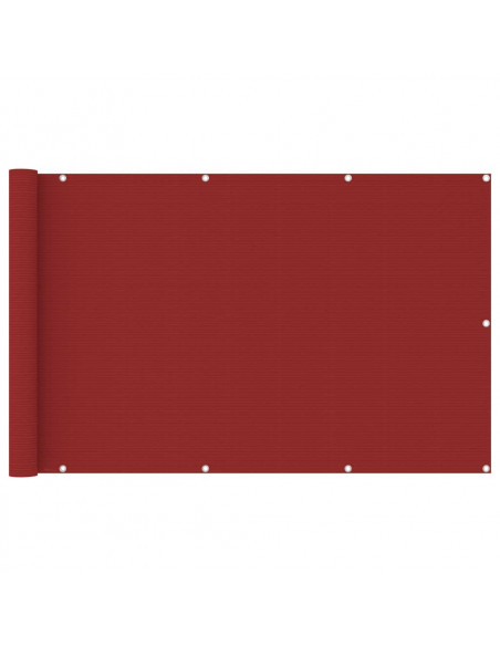 Paravento da Balcone Rosso 120x600 cm in HDPE