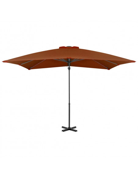 Ombrellone a Sbalzo con Palo in Alluminio 250x250 cm Terracotta