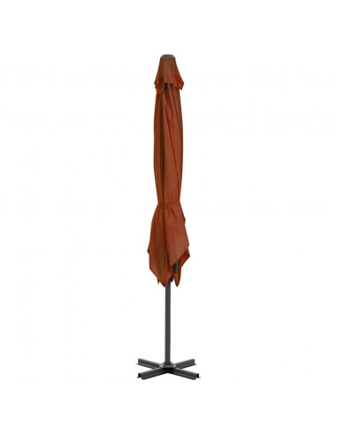 Ombrellone a Sbalzo con Palo in Alluminio 250x250 cm Terracotta