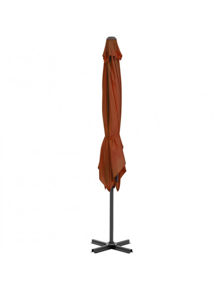 Ombrellone a Sbalzo con Palo in Alluminio 250x250 cm Terracotta