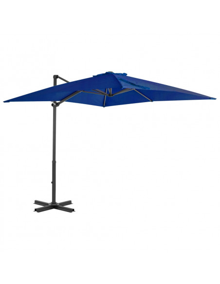 Ombrellone a Sbalzo con Palo in Alluminio Azzurro 250x250 cm