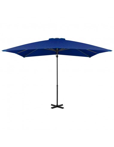 Ombrellone a Sbalzo con Palo in Alluminio Azzurro 250x250 cm