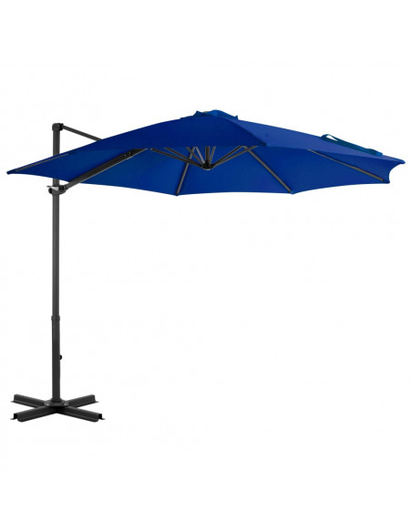 Ombrellone a Sbalzo con Palo in Alluminio Azzurro 300 cm
