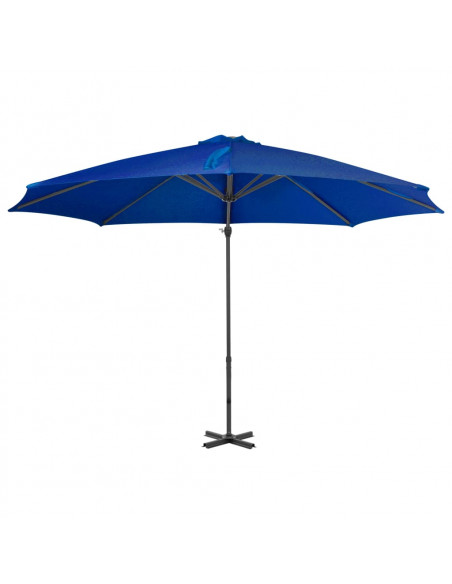 Ombrellone a Sbalzo con Palo in Alluminio Azzurro 300 cm