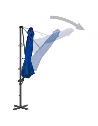 Ombrellone a Sbalzo con Palo in Alluminio Azzurro 300 cm