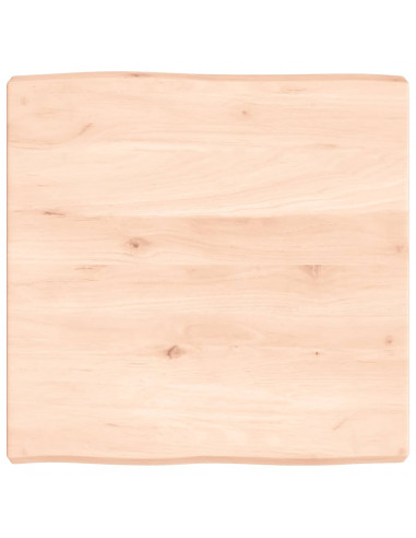 Piano per Tavolo 60x60x(2-6) cm Rovere Non Trattato Bordi Vivi