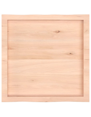 Piano per Tavolo 60x60x(2-6) cm Rovere Non Trattato Bordi Vivi