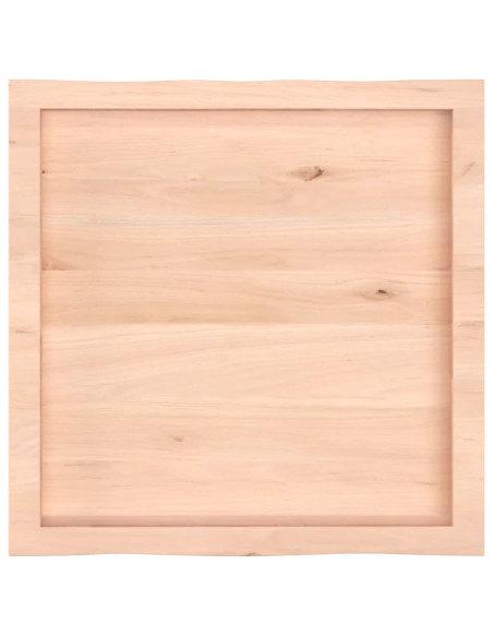 Piano per Tavolo 60x60x(2-6) cm Rovere Non Trattato Bordi Vivi