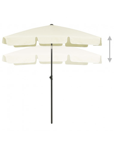 Ombrellone da Spiaggia Giallo Sabbia 180x120 cm