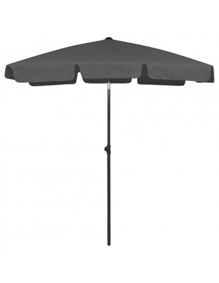Ombrellone da Spiaggia Antracite 180x120 cm